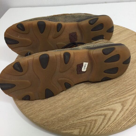 Twisted X Womens Leather Leopard Western Driving Moccasins Shoes Brown Size 7.5M - Picture 9 of 11